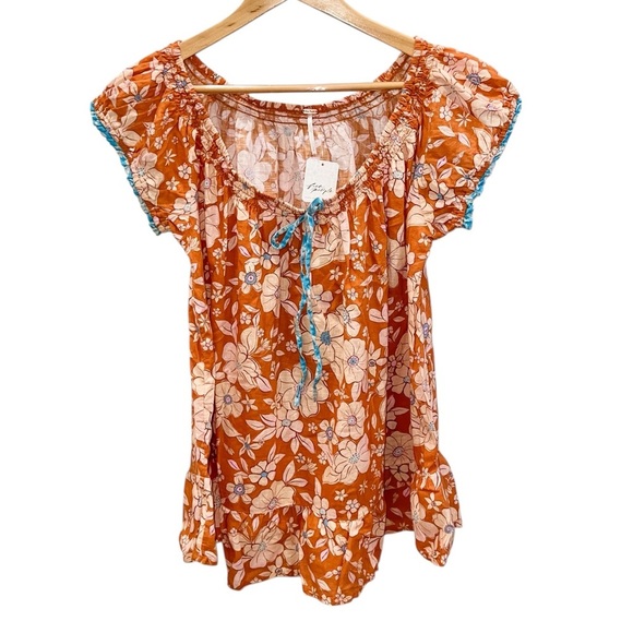 NWT Free People Frankie Floral Tunic Honey Ginger Combo - Picture 3 of 5